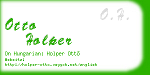 otto holper business card