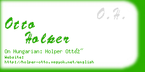 otto holper business card